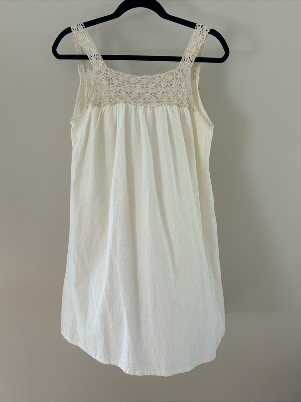 Crochet Yoke nightgown or lounge tunic